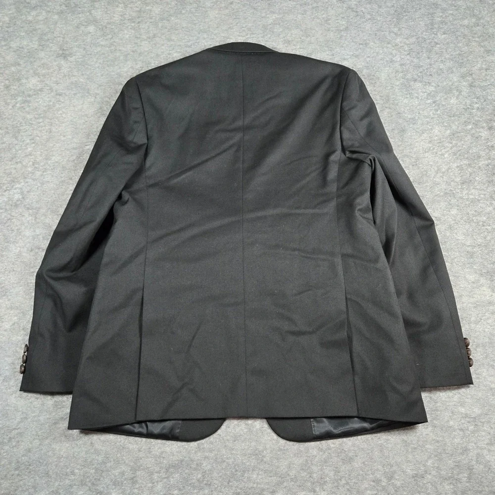Lauren Ralph Lauren Boys Black Solid Two Button Classic Fit Blazer 16H